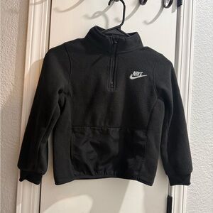 Nike Kids Black Quarter-Zip Fleece Hoodie